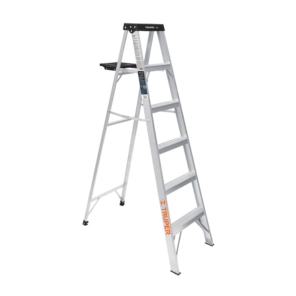 ESCALERA TIPO TIJERA 5 PELDAÑOS C/BANDEJA TRUPER